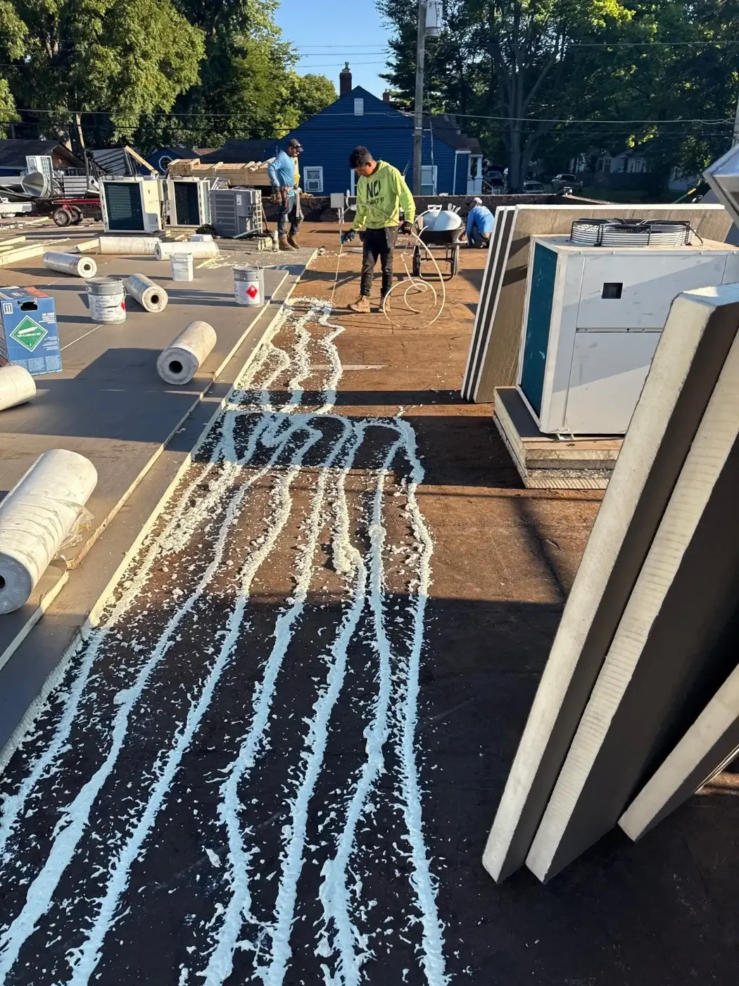 Commercial roofing by Michigan City Commercial Roofing near Frankfort, IN